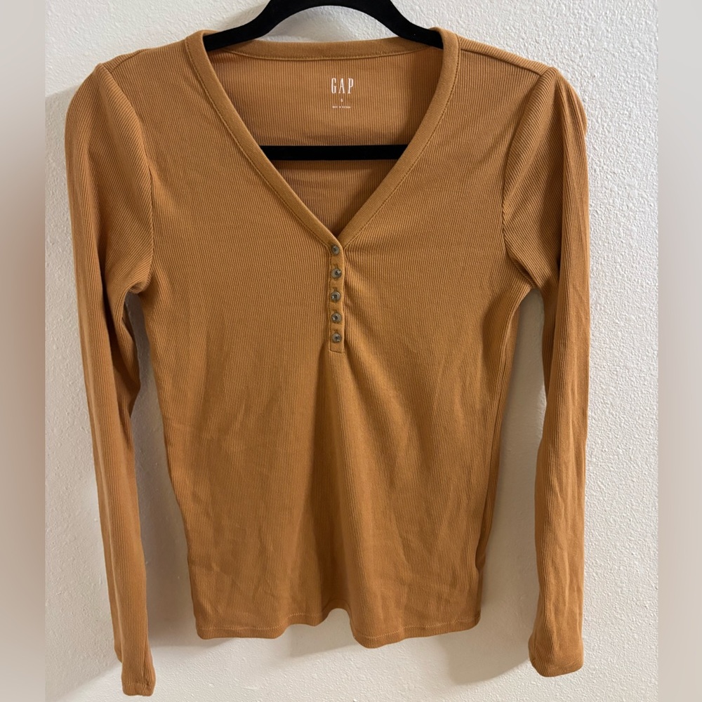 GAP Women's Long Sleeve Tee - Brown